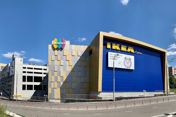 Ограничители прохода на эскалатор, IKEA Сити, г. Москва.  
